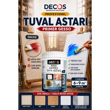 Decos Primer Gesso - Tuval Astarı Tuval, Mdf, Ahşap, Alçı, Beton Yüzeyler Için Boya Öncesi Beyaz Astar