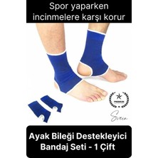 St. Morritz Yüksek Kalite Elastik Ayak Bilek Koruyucu Destek Bandajı Bandı Spor Sıkıştırma Sağ Sol Çift