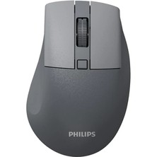 Mabelme Phılıps SPK7528G, Sessiz, Gri, USB Nano  2,4gh ve Bluetooth Kablosuz, 1600DPI, Optic, 3 Tuşlu Ergonamik Mouse