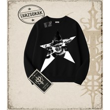 Tarzsokak Gotik & Grunge Streetwear Retro Star Grıl Bisiklet Yaka Sweatshirt
