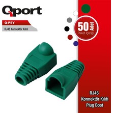 Mabelme Qport Q-P5Y 50 Li Yeşil RJ45 Kılıfı