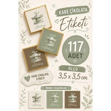 Yeap Office Kişiye Özel Isimli Kare Çikolata Etiketi Yapışkanlı 117 Adet (3,5x3,5 Cm) No:7