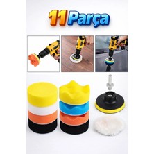 St. Morritz Oto Araç Pasta Cila Polisaj Süngeri Keçesi Pedi Seti 115 mm Otomotiv Parlatıcı Parlatma (11 Parça)