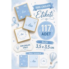 Yeap Office Kişiye Özel Isimli Kare Çikolata Etiketi Yapışkanlı 117 Adet (3,5x3,5 Cm) No:6