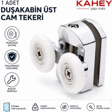 Kahey Duşa Kabin Tekerleği Üst Cam Teker Krom Plastik Gövdeli Teker Çap 24MM 1 Adet