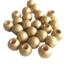 St. Morritz Çanta Aksesuar 20 gr Gold Renk Ahşap Boncuk