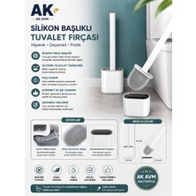 Ak Avm Silikon Tuvalet Fırçası Hazneli Bükülebilir Klozet Wc Temizlik Fırçası