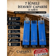 Çaparici 7 Iğneli Istavrit Çaparisi (3 Adet Farklı Iğne Farklı Tüy Renk)