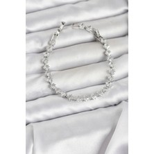 Inure Jewelry Kare Zirkon Taşlı Gümüş Renk Pirinç Su Yolu Kadın Bileklik
