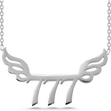 Tienda Elegante Gümüş 777 Melek Sayısı Kadın Kolye