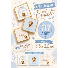 Yeap Office Kişiye Özel Isimli Kare Çikolata Etiketi Yapışkanlı 117 Adet (3,5x3,5 Cm) No:5