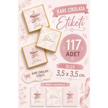 Yeap Office Kişiye Özel Isimli Kare Çikolata Etiketi Yapışkanlı 117 Adet (3,5x3,5 Cm) No:8