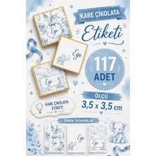 Yeap Office Kişiye Özel Isimli Kare Çikolata Etiketi Yapışkanlı 117 Adet (3,5x3,5 Cm) No:11