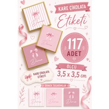 Yeap Office Kişiye Özel Isimli Kare Çikolata Etiketi Yapışkanlı 117 Adet (3,5x3,5 Cm) No:10