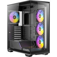 Antec C3 Argb 4X120MM Argb Fan Temperli Cam USB Type-C Siyah Mid Tower Gaming (Oyuncu) Kasa