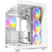 Antec C5 Argb White 7X120MM Argb Fan Temperli Cam USB Type-C Beyaz Mid Tower Gaming (Oyuncu) Kasa
