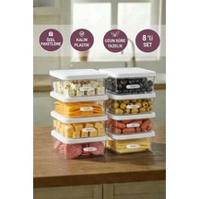 St. Morritz 8 Adet 0.5 Lt. Nora Organizer Buzdolabı Buzluk Düzenleyici Saklama Kabı