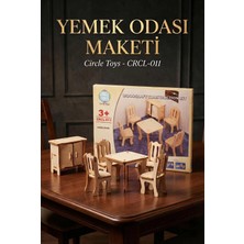 St. Morritz Ahşap Yemek Odası Mobilya Maketi – 29 Parça Dıy Montaj Oyuncak Seti