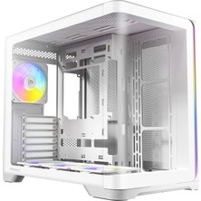 Antec C5 Curve Argb 4X120MM Argb Fan Kavisli Temperli Cam USB Type-C Beyaz Mid Tower Gaming (Oyuncu) Kasa