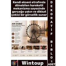 Wintoup #biblo Ofis Dekoratif Tasarım Krom Bakır Büyük Boy Şık Ain Dubai Figürü Metalik Dönme Dolap Biblosu
