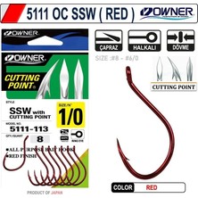 Owner 5111 Oc Ssw ( Red ) Tekli Olta Iğnesi