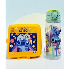 ÖZ OFİS Lisanslı Disney Beslenme Seti – Sarı Beslenme Kabı & 500 ml Tritan Pipetli Matara (2'li Ikili Set)
