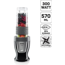 St. Morritz Shake’n Take One Kişisel Smoothie Blender Buz Kırma 300W 570ML Şişe Siyah - AR1120