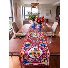 Nunuteks Sicilya Desen Dekoratif Runner - 40X140 cm