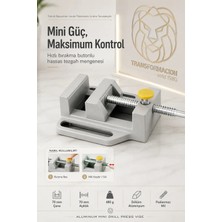 Transformacion Alüminyum Mini Sütunlu Matkap Tezgah Mengenesi 70mm Hızlı Bırakma Butonlu Hobi Kalıpçı Mengenesi 722472