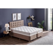 Niron Helen 140x190 Çift Kişilik Yatak Baza Başlık Seti Aloe Vera Yatak, Kumaş Baza, Başlık Takımı