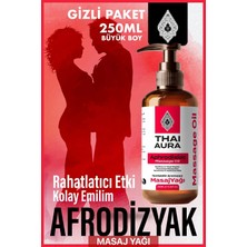 St. Morritz Thai Aura Yenilebilir Isıtıcı Masaj Yağı 250ML - Aromaterapi Destekli Özel Formül Afro Dizyak Etkili