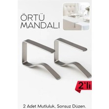 St. Morritz Mey Ithalat® 2'li Masa Örtüsü Klipsi - Metal Masa Kelepçesi Masa Örtüsü Sabitleyici 722498