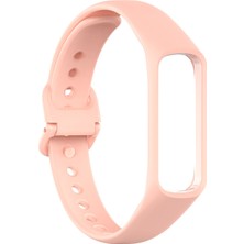 Caseonn Samsung Galaxy Fit 2 Kordon (SM-R220) Tam Korumalı Spor Silikon Kayış Pudra