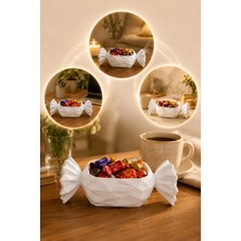 Fao Shop 7 - 24  Geometrik Şeker Form Beyaz Mini Sunumluk Lokumluk Coffee Corner Masa Dekoru - Beyaz
