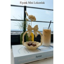 Fao Shop 7 - 24  Sunum Sepeti Çikolatalık Kahve Köşesi Mini Organizer Masaüstü Dekoru - Bej
