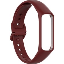 Caseonn Samsung Galaxy Fit 2 Kordon (SM-R220) Tam Korumalı Spor Silikon Kayış Bordo