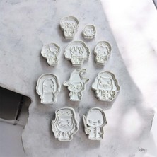 Major Hobi Harry Potter Kurabiye Kalıbı 10lu Set  Şeker Hamuru, Fondan ve Oyun Hamuru Kalıpları