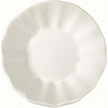 St. Morritz 12 Adet Bonna Rita Acem Çay Tabağı 11 cm Beyaz