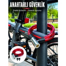 15 mm Kalın Çelik Halat ile Bisikletiniz Için Güvenli Koruma