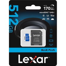 Lexar Blue Plus 512 GB Hafıza Kartı (170MB/S) UHS-I Hız Parametreleri ile Yüksek Performans