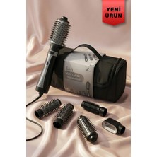 St. Morritz 5’i 1 Arada Otomatik Dönen Hava Üflemeli Saç Şekillendirici ve Saç Kurutma Seti - 1200W.
