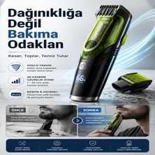 Solezon Vakumlu Sakal Düzeltici Şarjlı Saç Sakal Makinesi 1-20 mm Ayarlı