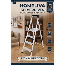 Homeliva 3+1 Seçkin Metal Merdiven Sağlam Estetik Ev Tipi Merdiven