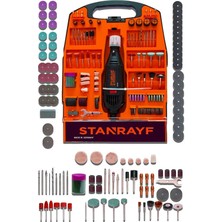 St. Morritz Alman 340 Parça 3500 W Devir Ayarlı Şeffaf Taşıma Çantalı Hobi Kalıpçı Taşlama Gravür Makinesi Seti