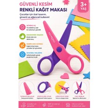 ArtMaster Pembe Mor Kağıt Makası 1 Adet Keyroad Plastik Küt Uç Korumalı Okul Makası Çocuk Makası Okul Öncesi Kreş Ana Sınıfı