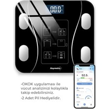 St. Morritz Dijital Baskül Yağ Su Kas Vücut Kitle Endeksi Kilo Ölçer Tartı
