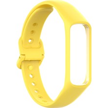 Caseonn Samsung Galaxy Fit 2 Kordon (SM-R220) Tam Korumalı Spor Silikon Kayış Sarı