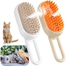 Mucit Home Saplı Buharlı Kedi Tarağı, Buharlı Kedi & Köpek Yıkama Fırçası Tarağı Yumuşak Silikonlu