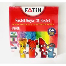 Searock Fatih 24 Renk Pastel Boya Seti Çocuklar Için Güvenli Canlı Renkler Okul Resim Boyası