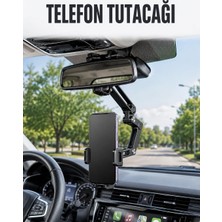Araç Dikiz Aynası Telefon Tutucu Ayarlanabilir Katlanabilir Navigasyon Telefon Standı